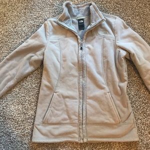 Gray North Face full zip fleece - small